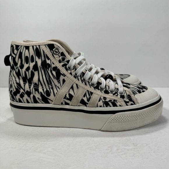 Adidas Nizza Wonder White Butterly Platform Mid Sneakers Women's Size 8.5 - Picture 4 of 10